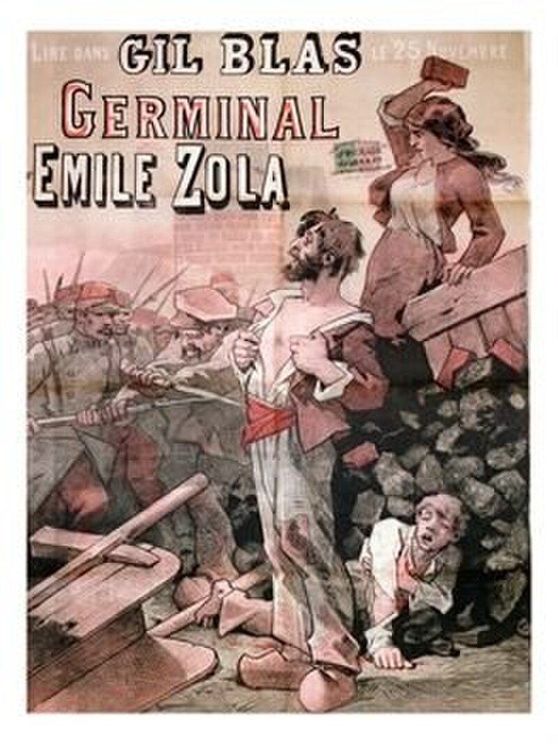 Couverture d'époque de Germinal d'Émile Zola