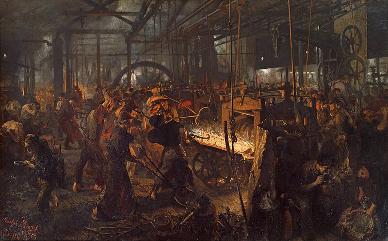 Usine au XIXe siècle avec ses ouvriers